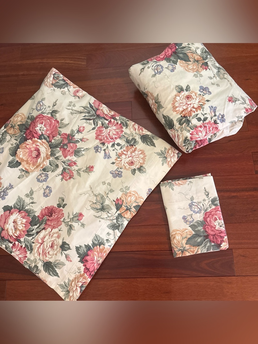 VTG Dan River No Iron Percale King Cotton Blend Flat & Fitted Sheet Set